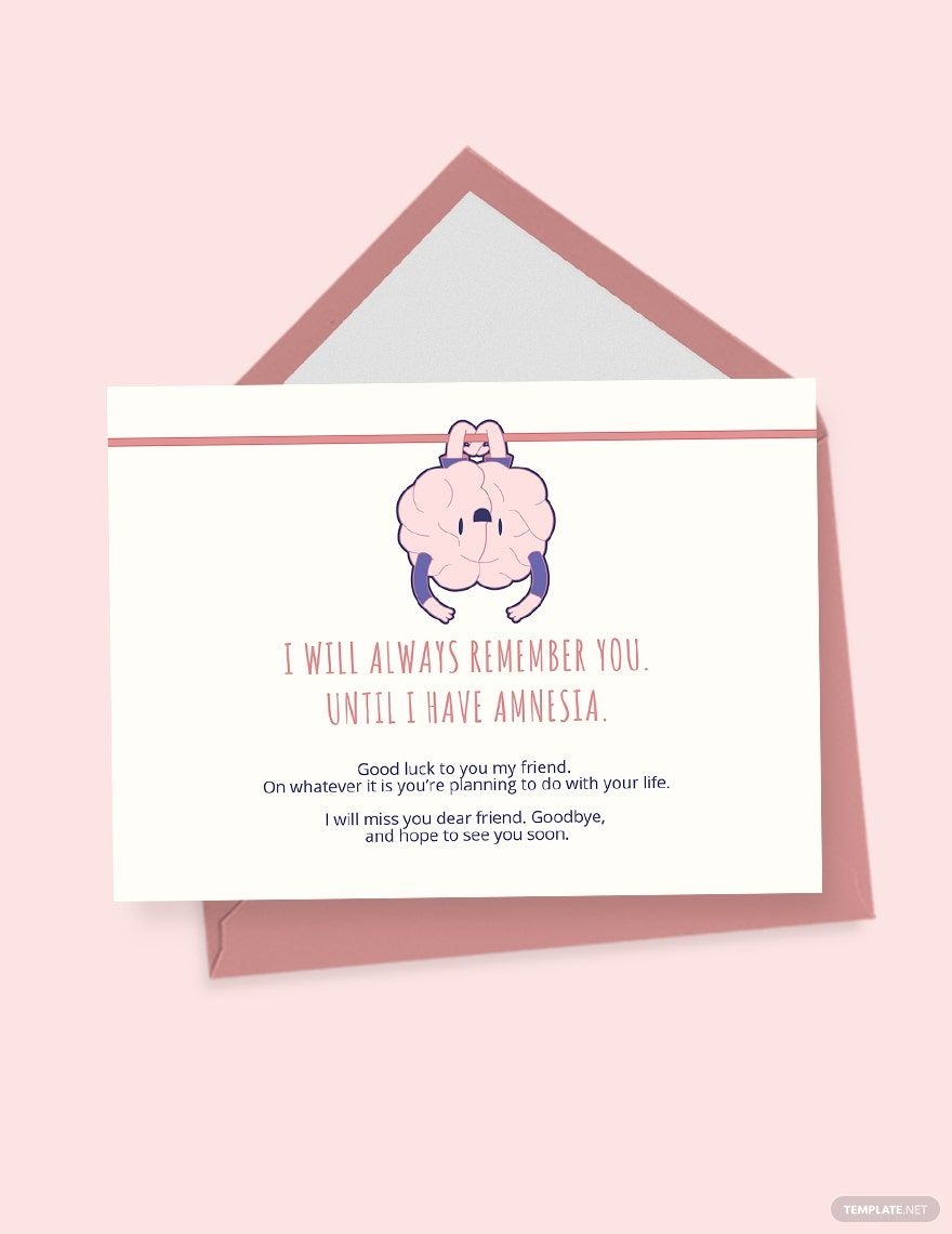 Funny Farewell Card Template In Publisher PSD Pages Illustrator Word Download Template