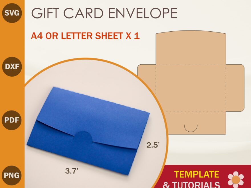 Gift Card Envelope Template Gift Card Holder Template Gift Card Holder SVG Etsy Canada