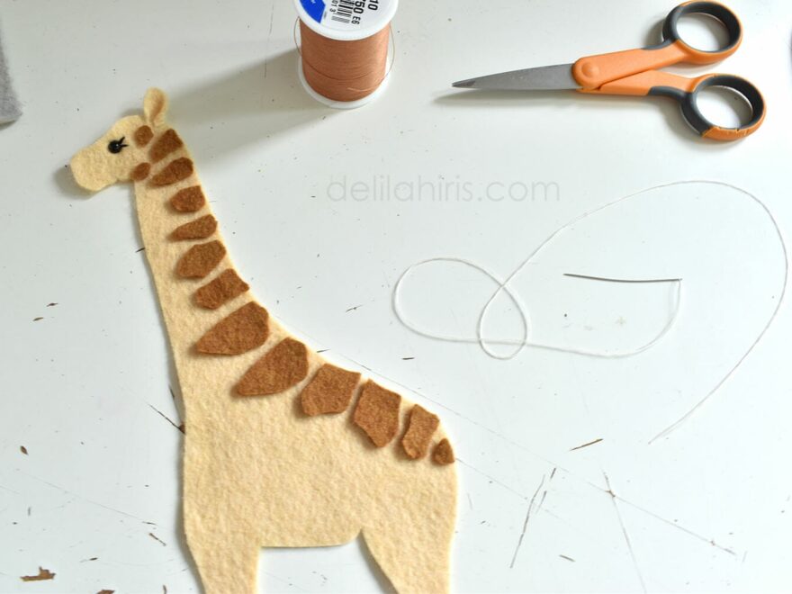 Giraffe Sewing Pattern PDF SVG File Tutorial Delilah Iris Felt Crafts