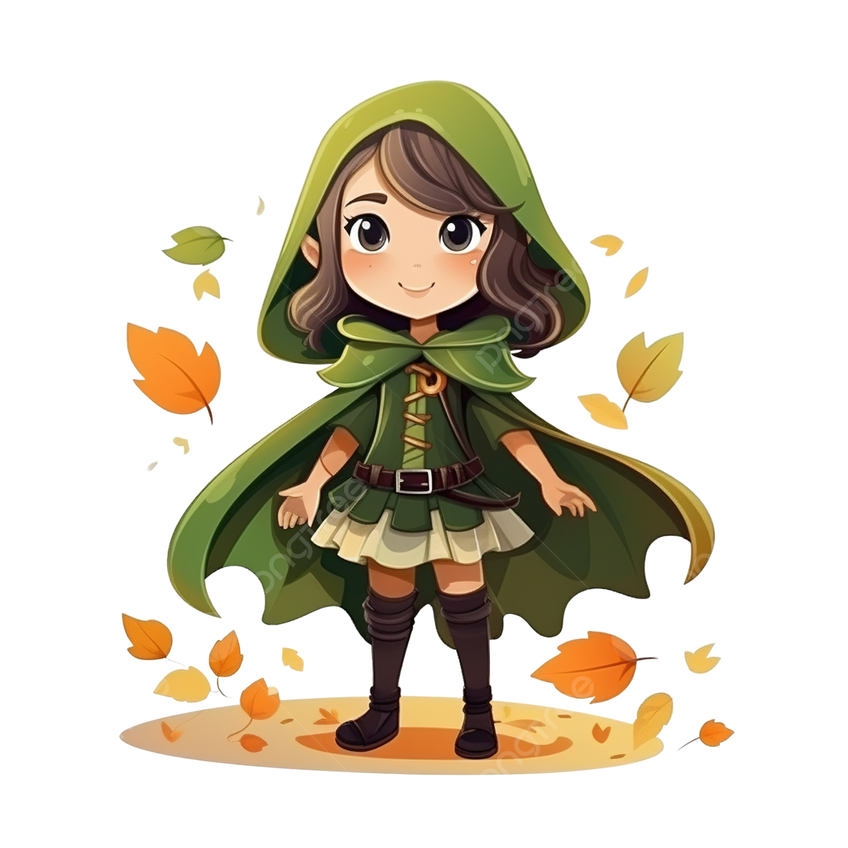 Girl In Robin Hood Costume At Halloween Party Cartoon Illustration Halloween Clipart Party Clipart Cartoon Clipart PNG Transparent Image And Clipart For Free Download