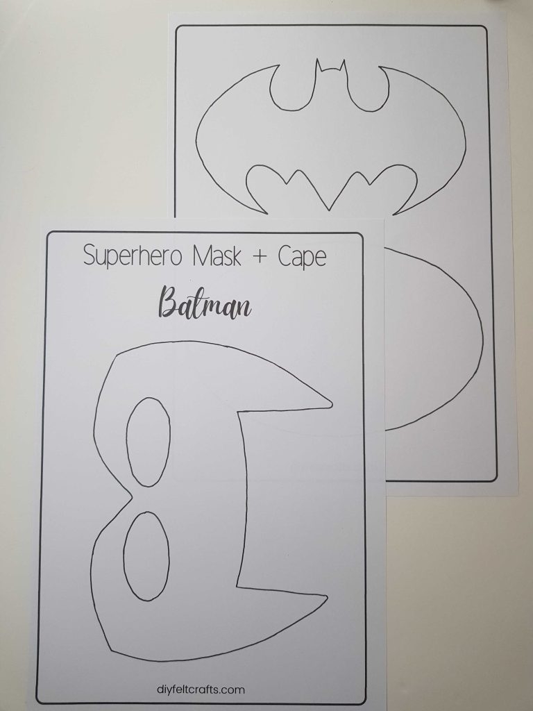 Got A Batman Fan In The House Make This Easy Mask Cape DIY Felt Crafts