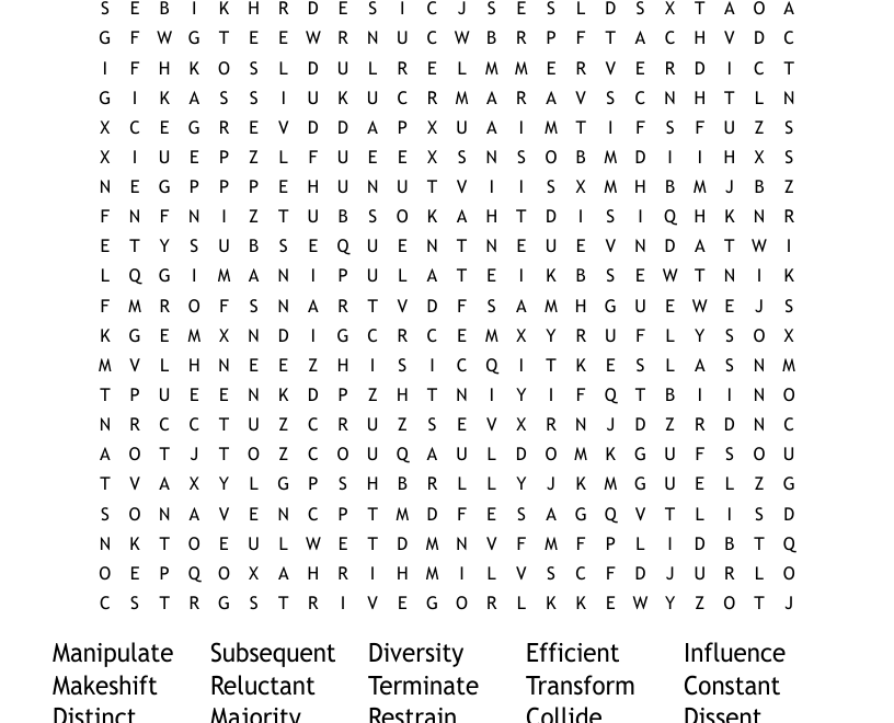 Grade 6 English Word Search WordMint