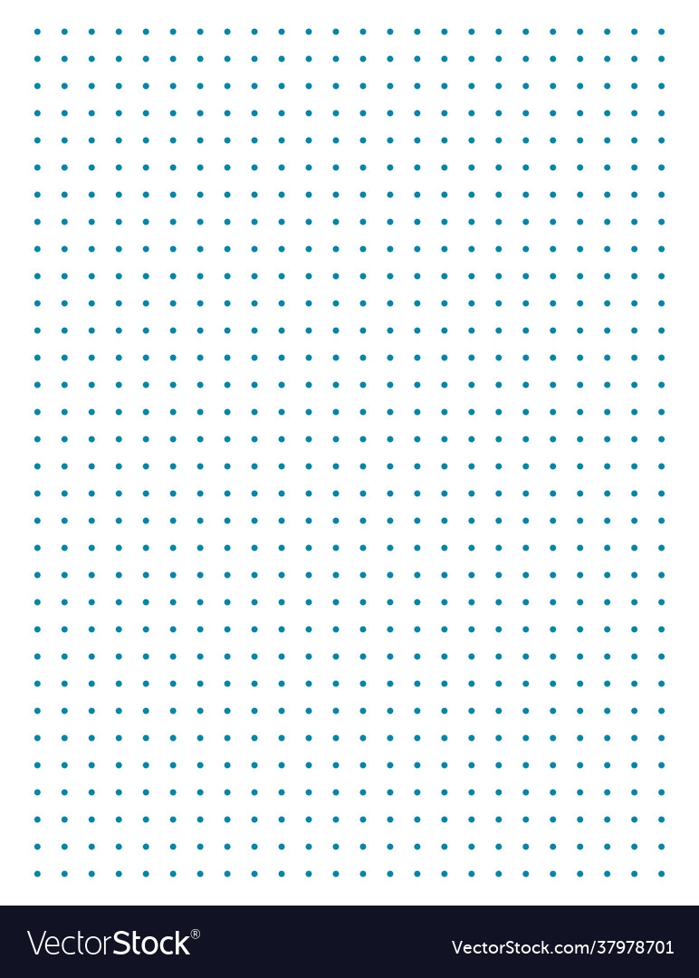 Graph Paper Printable Dotted Grid On White Vector Image