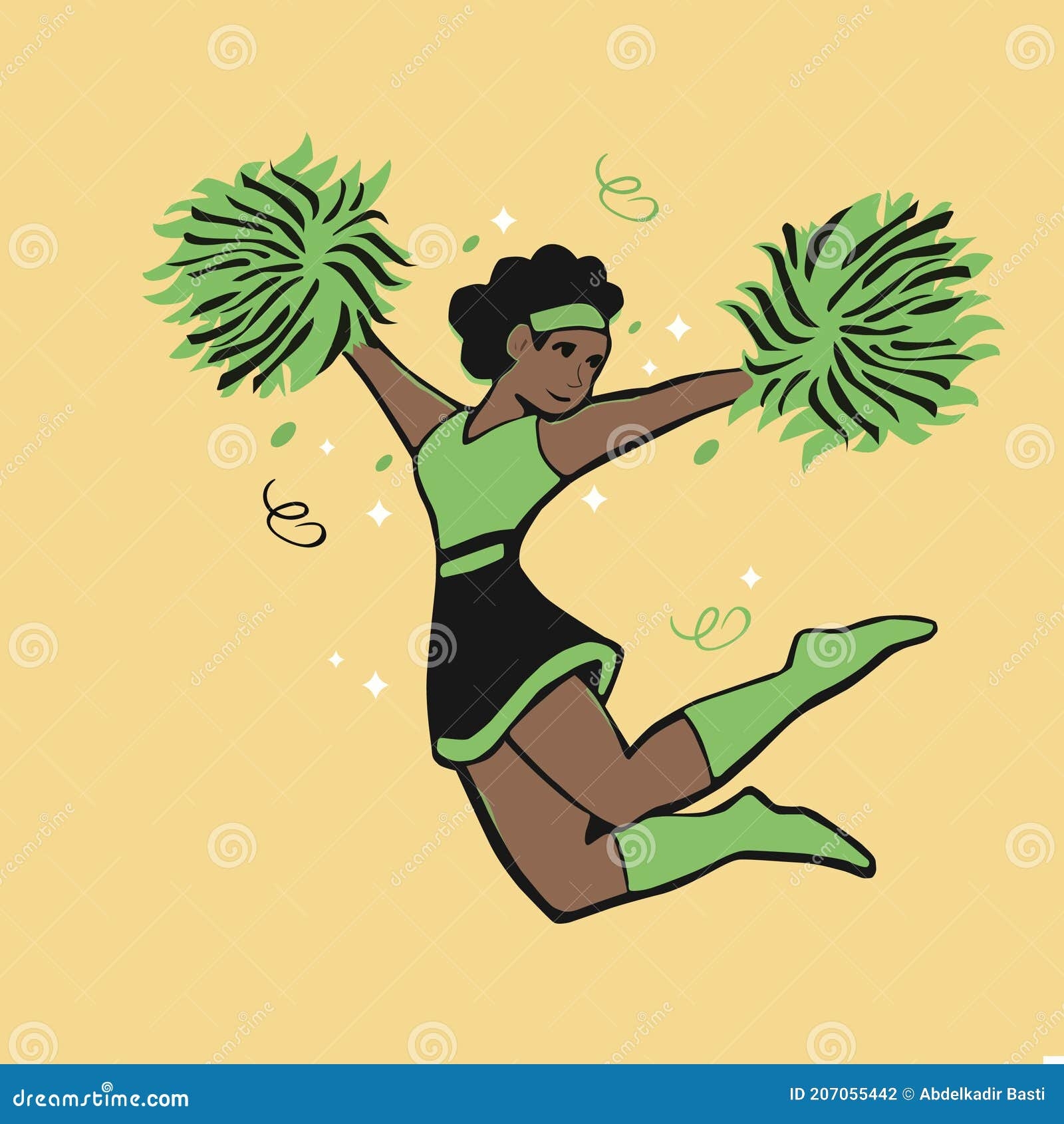 Green Cheerleader Stock Illustrations 172 Green Cheerleader Stock Illustrations Vectors Clipart Dreamstime