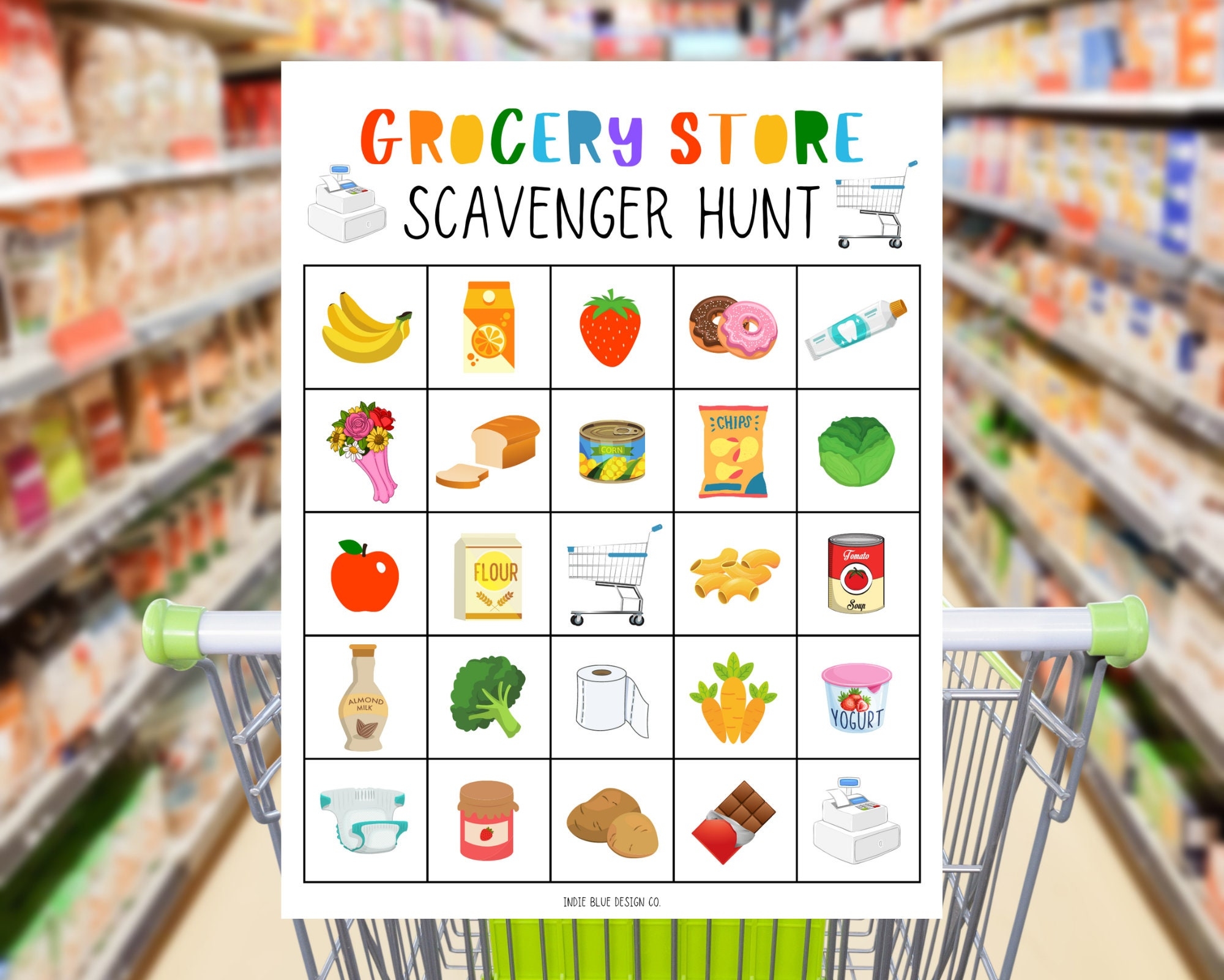 Grocery Store Scavenger Hunt Printable Printable Scavenger Hunt Kids Scavenger Hunt Kids Printable Activity Etsy