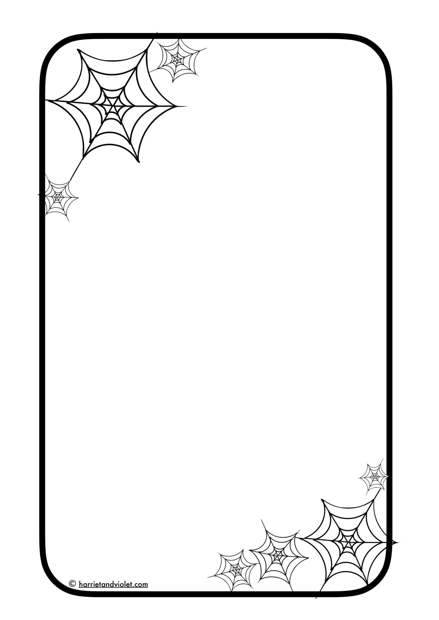 Halloween Border Paper A4 Skeleton Bat Cobweb Ghost Printable Teaching Resources Print Play Learn