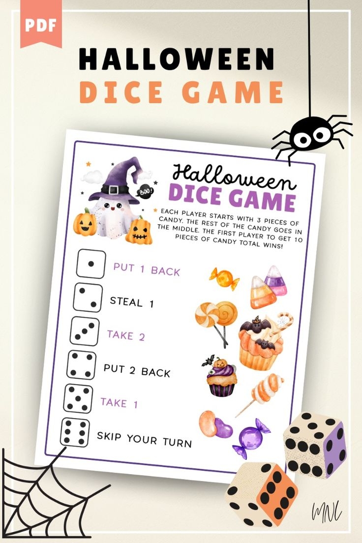 Free Printable Halloween Dice Activities