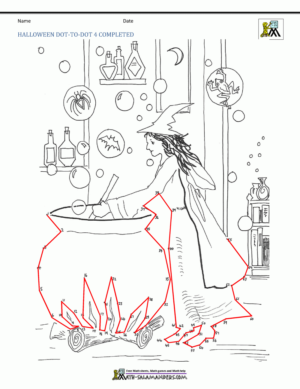 Halloween Dot To Dot
