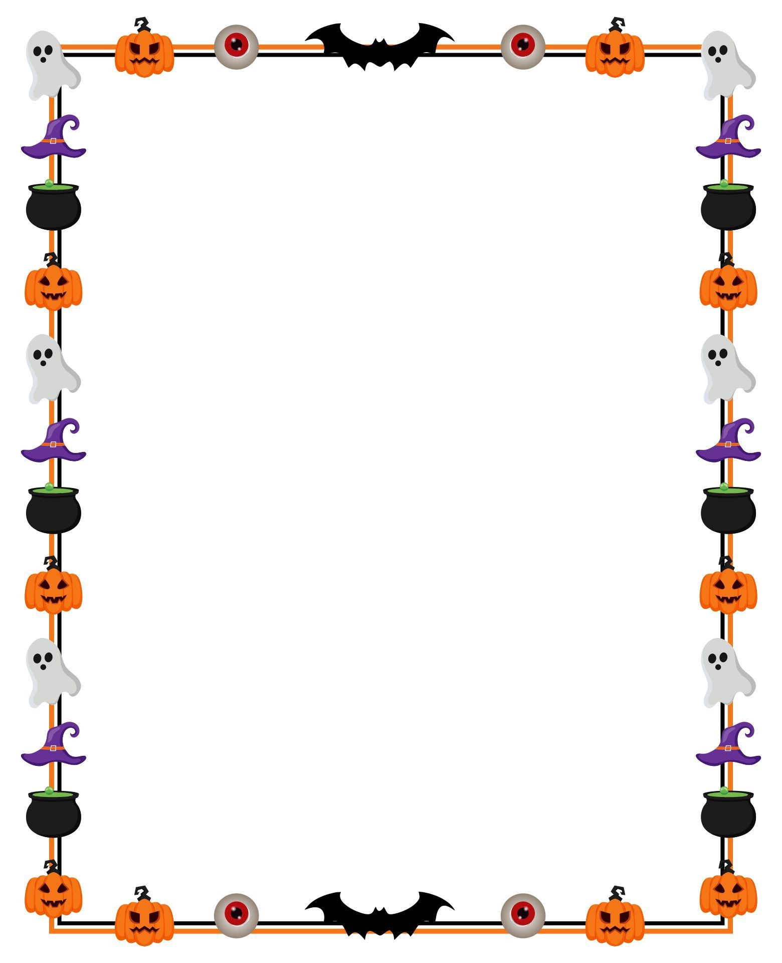 Halloween Frames And Borders 15 Free PDF Printables Printablee
