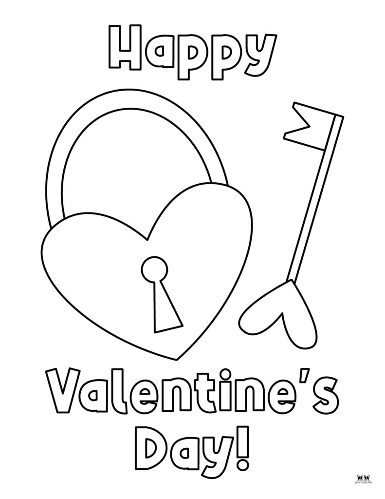 Happy Valentine s Day Coloring Pages 34 Pages Printabulls