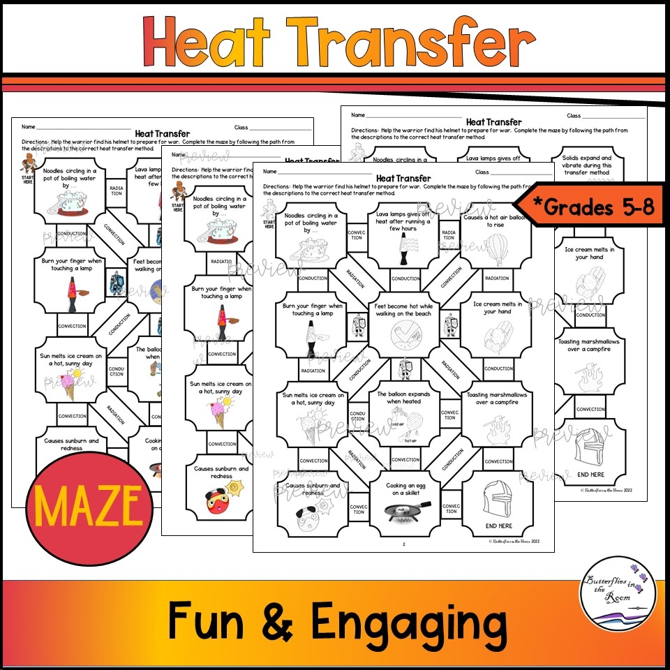 Heat Transfer Methods Review Worksheet Classful