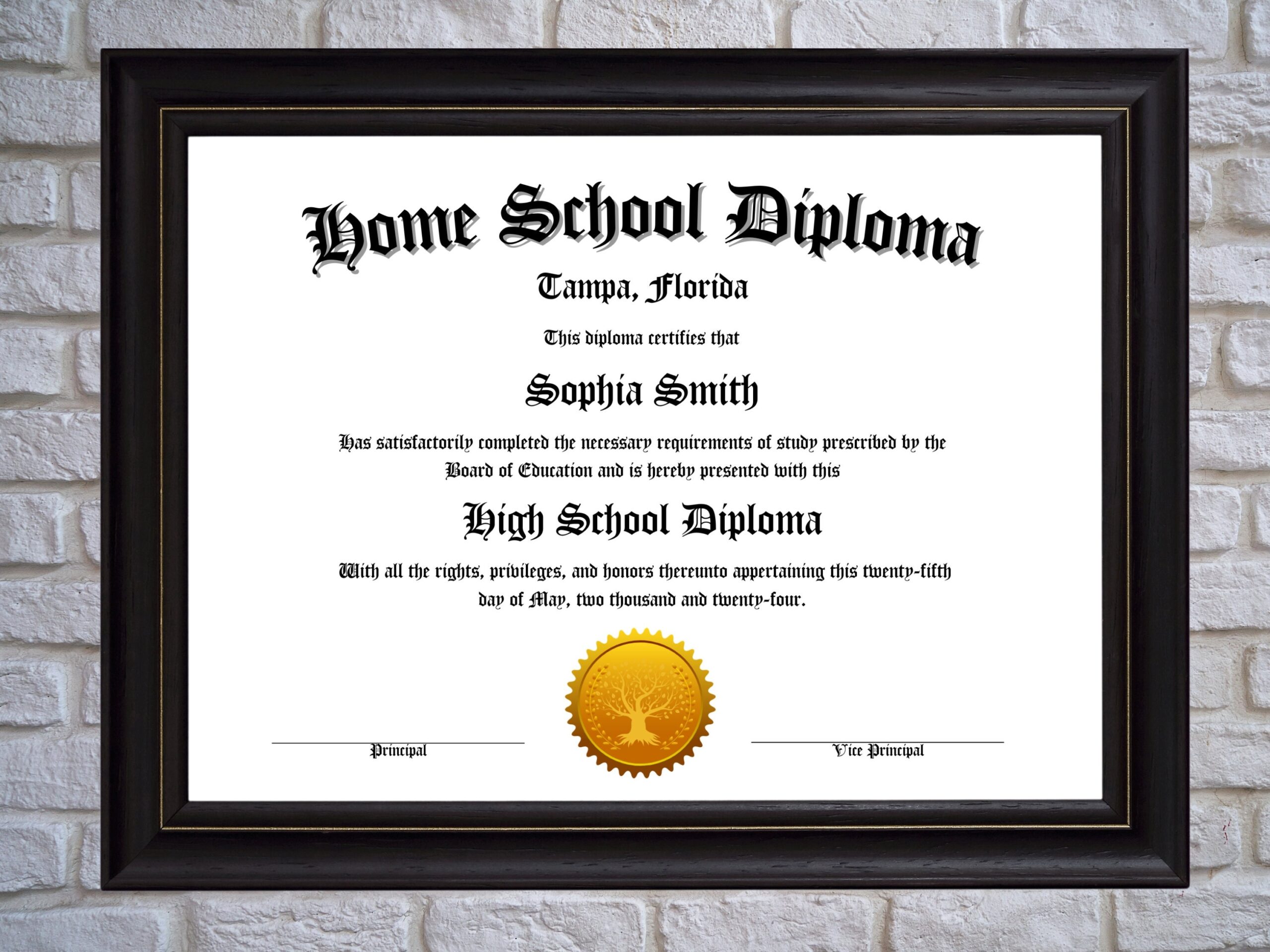 Homeschool Diploma With Gold Seal Printable Home School High School Graduation Certificate Editable Instant Download Digital File Template Etsy New Zealand