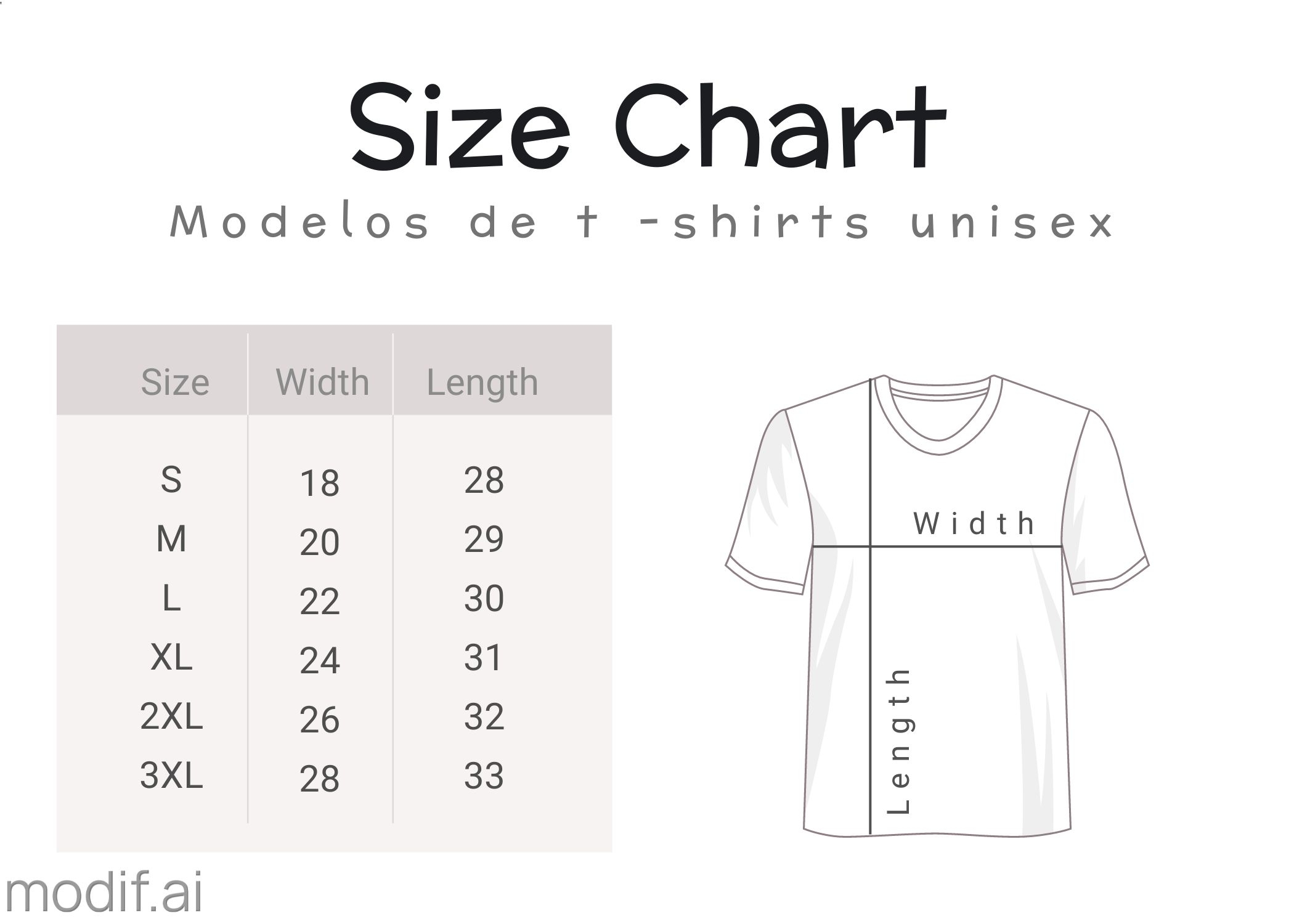 How To Easily Create A Clothing Size Chart 14 Templates