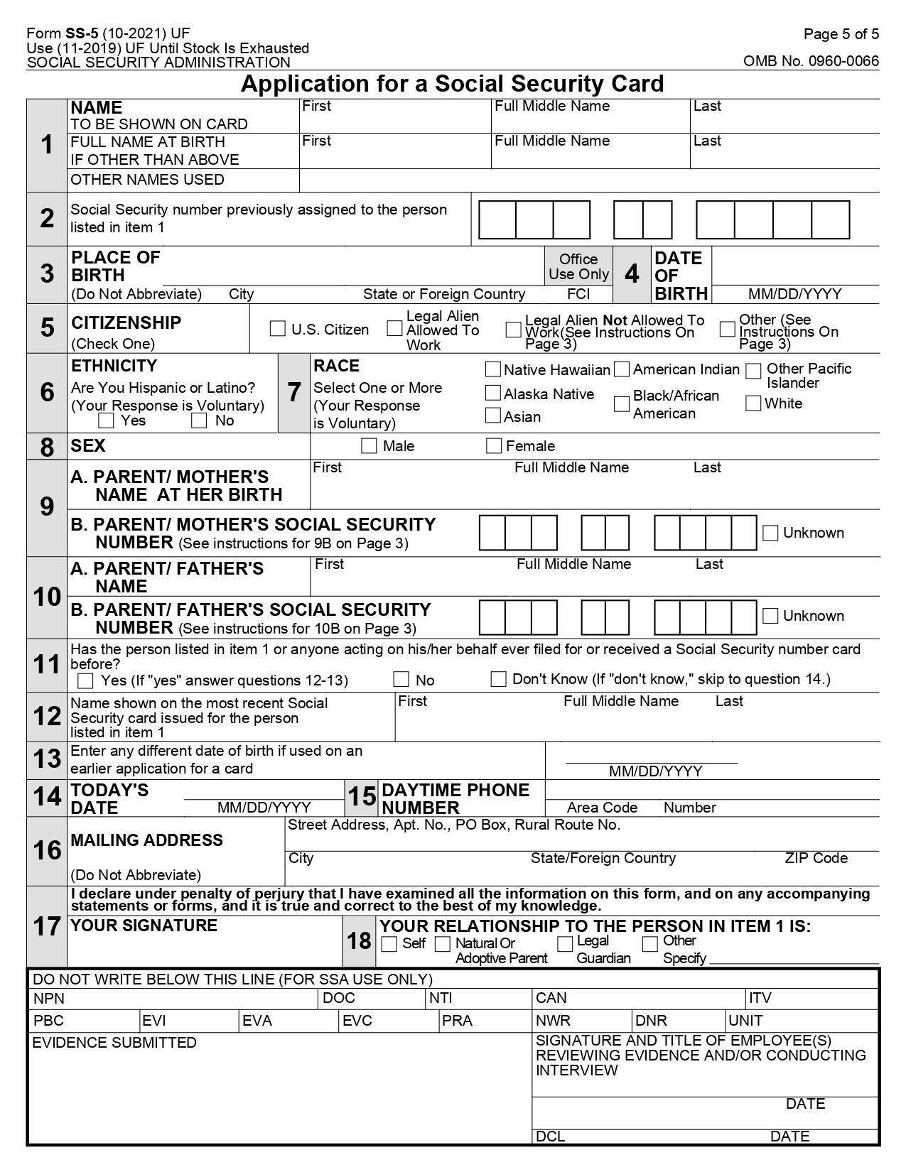 How To Fill Out Form SS 5 Social Security Card Application Online GOV 