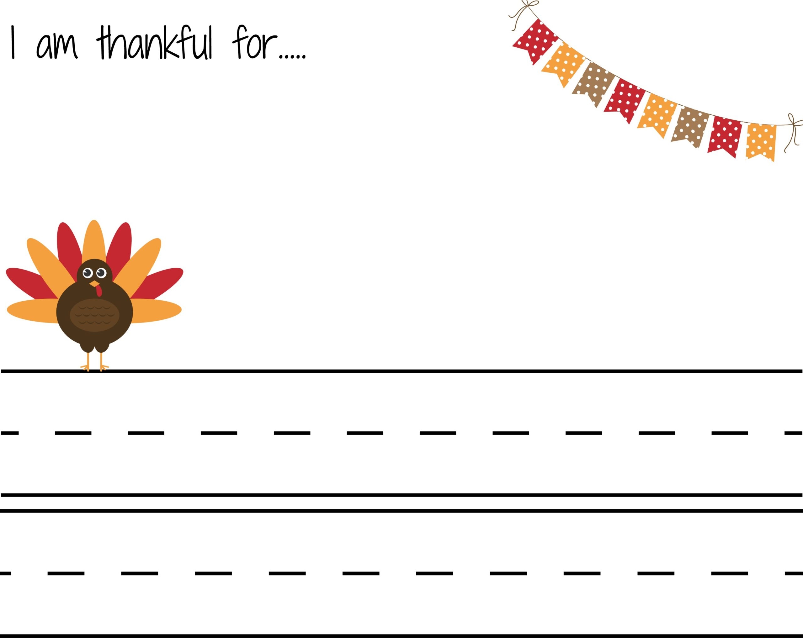 I Am Thankful For Free Printable