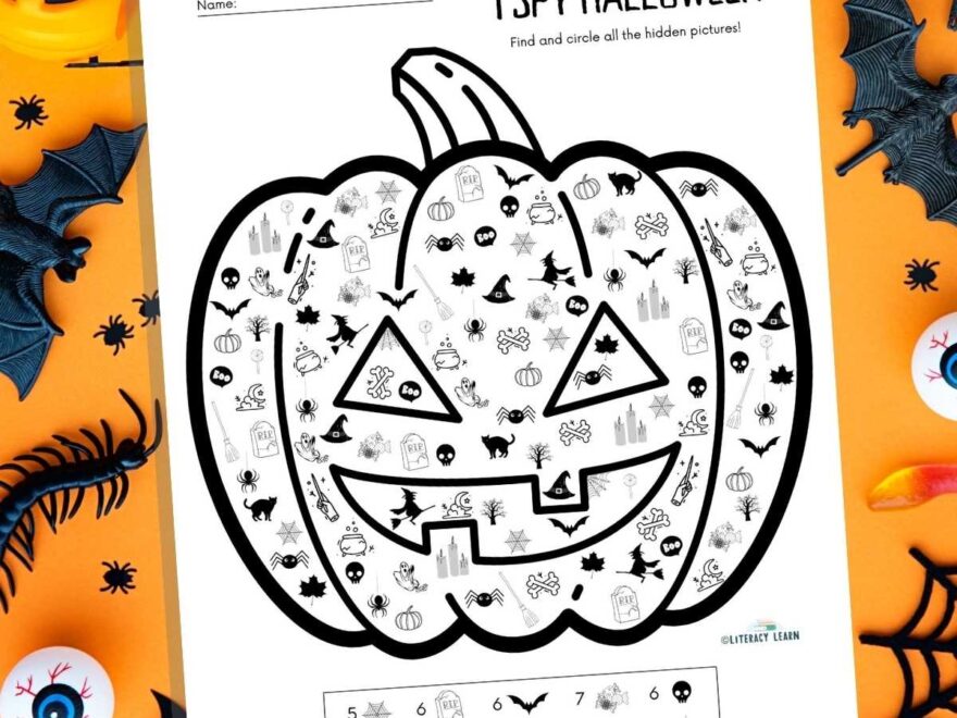 I Spy Halloween Activity Sheet Free Printable Literacy Learn