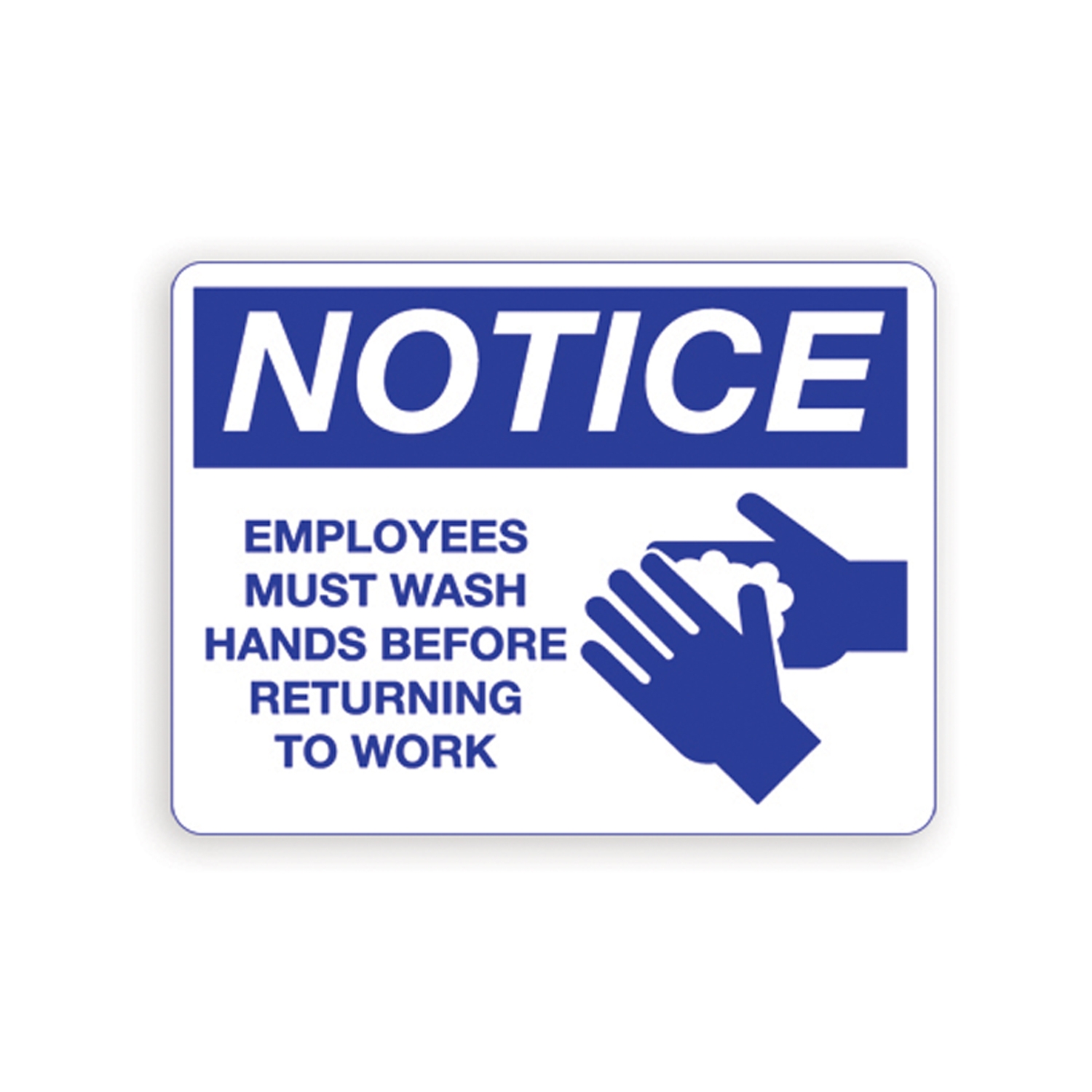 IS8001 Employee s Must Wash Hands Notice Sign Palmer Fixture