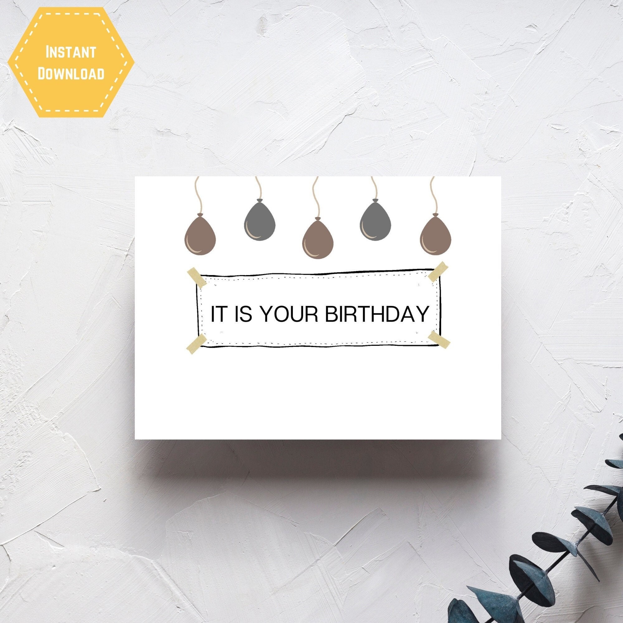 It Is Your Birthday Card Printable Greeting Card The Office Funny Card Etsy