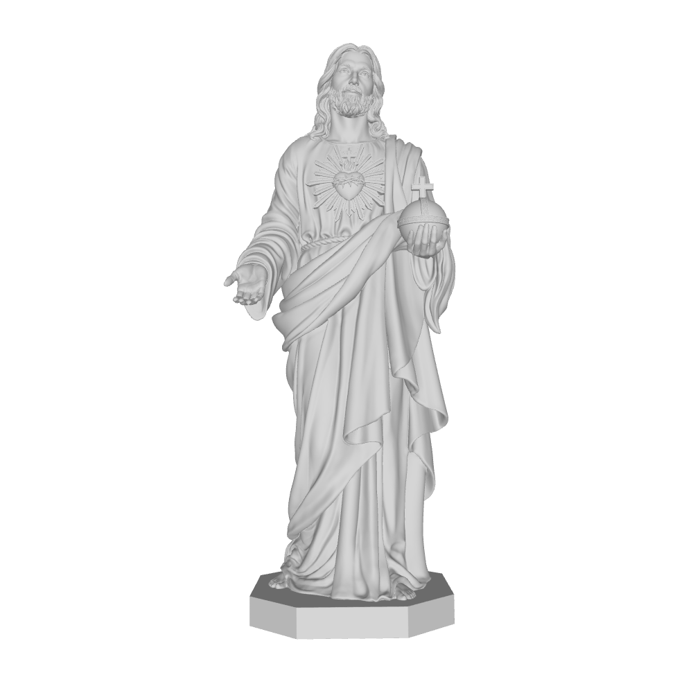  Jesus Christ Sacred Heart 3D Model STL File For 3D Printing STL File For 3D Printing Cults