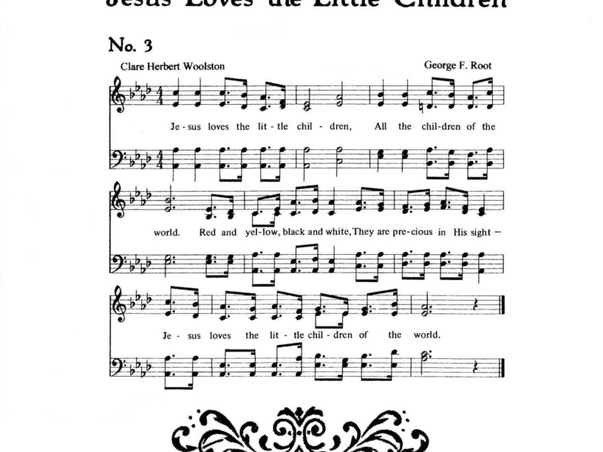 Jesus Loves The Little Children Hymn Digital Sheet Music Home Decor Inspirational Gift Do It Yourself Baby Gift Nursery Grandchild Boy Girl Etsy