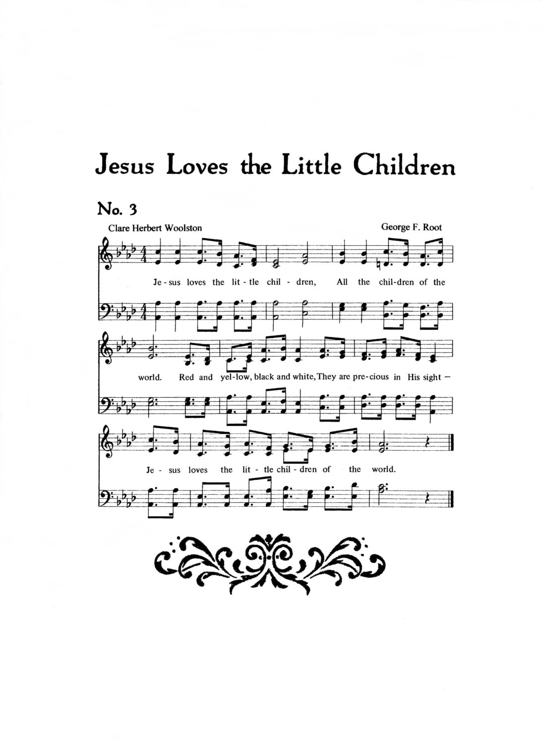 Jesus Loves The Little Children Hymn Digital Sheet Music Home Decor Inspirational Gift Do It Yourself Baby Gift Nursery Grandchild Boy Girl Etsy