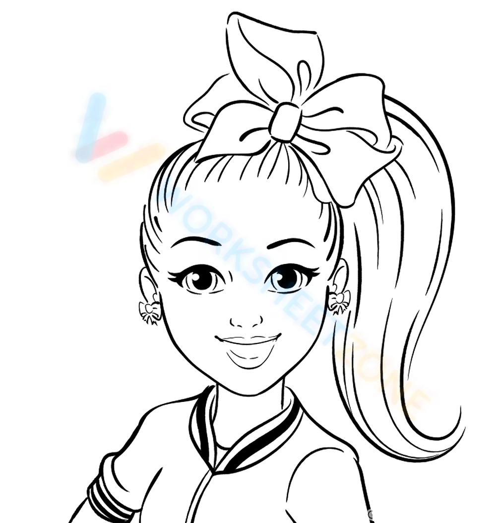 Jojo Siwa Coloring Pages Worksheets 2025