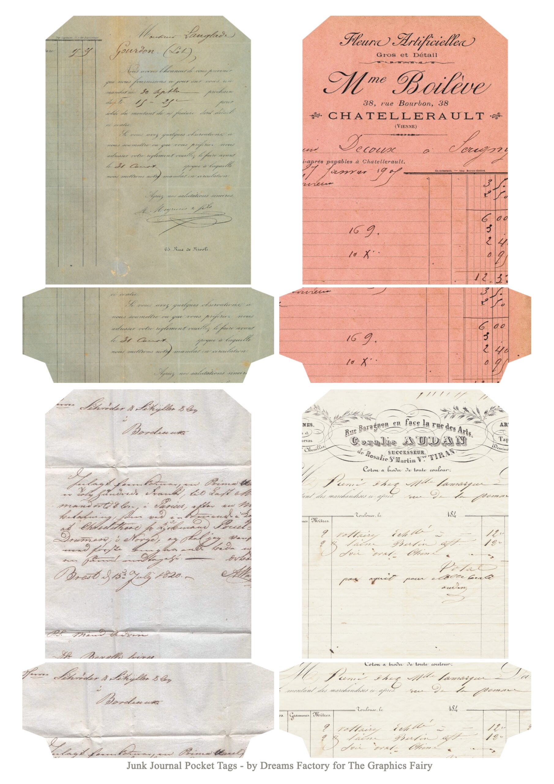Junk Journal Pockets Free Printables The Graphics Fairy