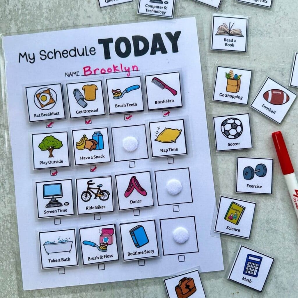 Customizable Printable Daily Routine Cards For Kids