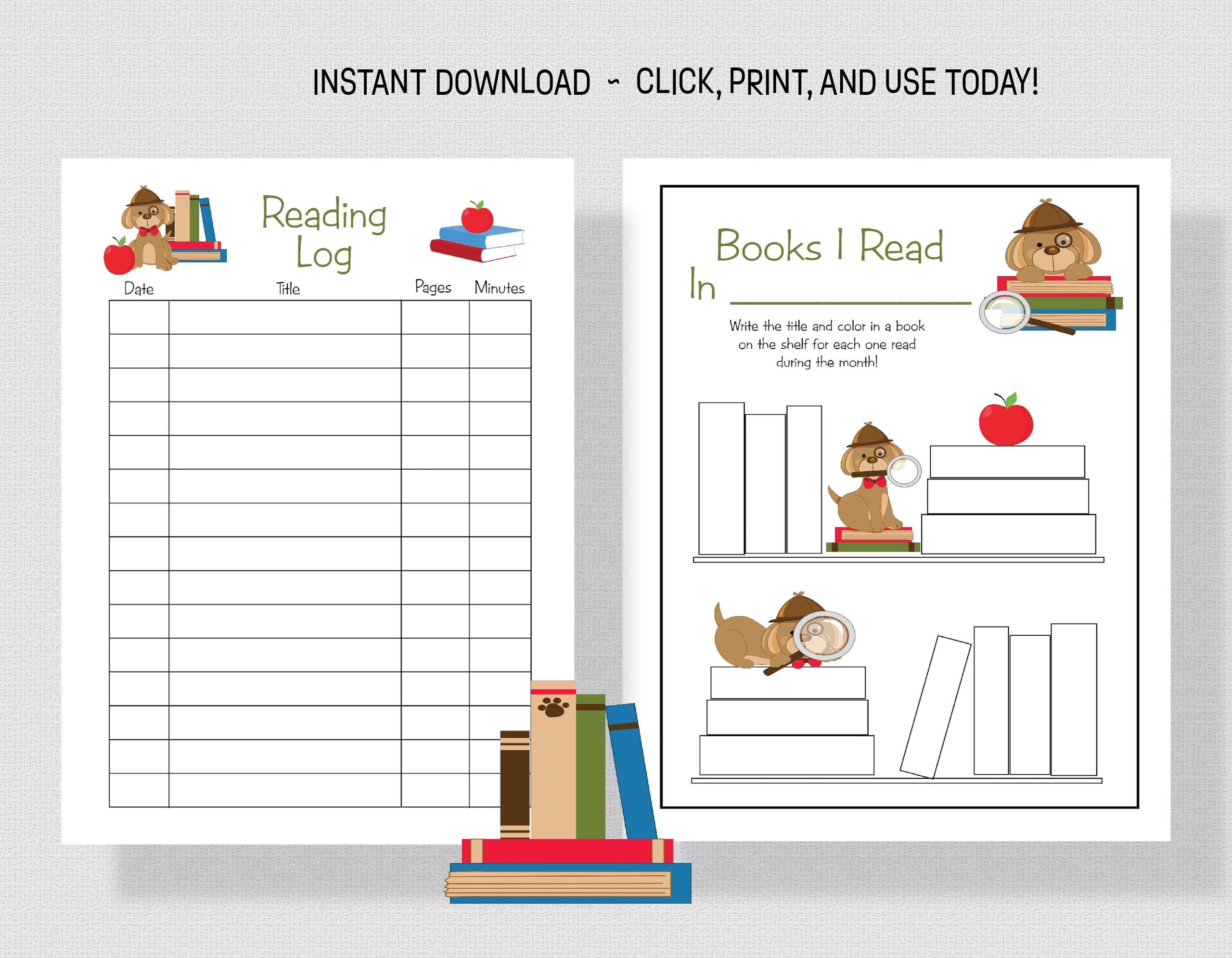 KIDS LESING LOG Printables Hunde Detektiv Leselog Aktivit t Lesezeichen Spa Kinder Buch Bewertung Form Kinder Buch Tracker Homeschool Reading Etsy de