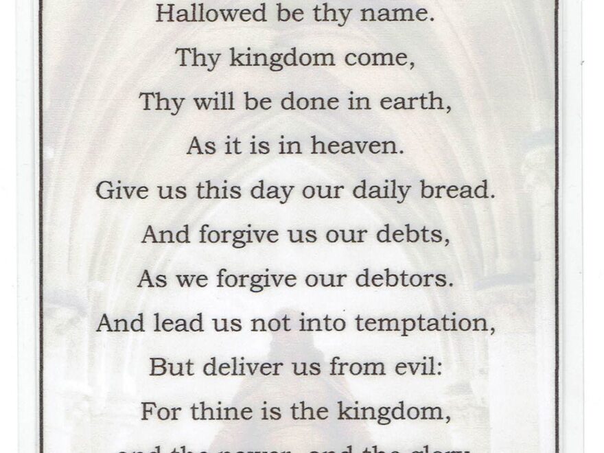 Laminated Lord s Prayer Flashcard KJV Etsy