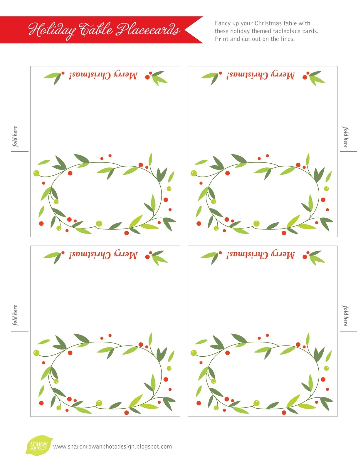 Lemon Squeezy Day 12 Place Cards