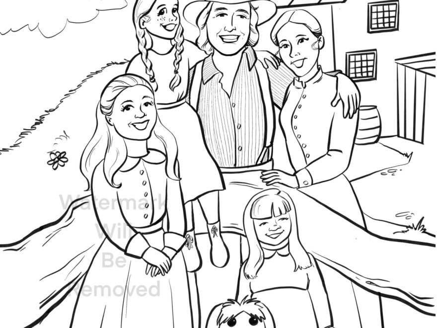 Little House On The Prairie Coloring Page