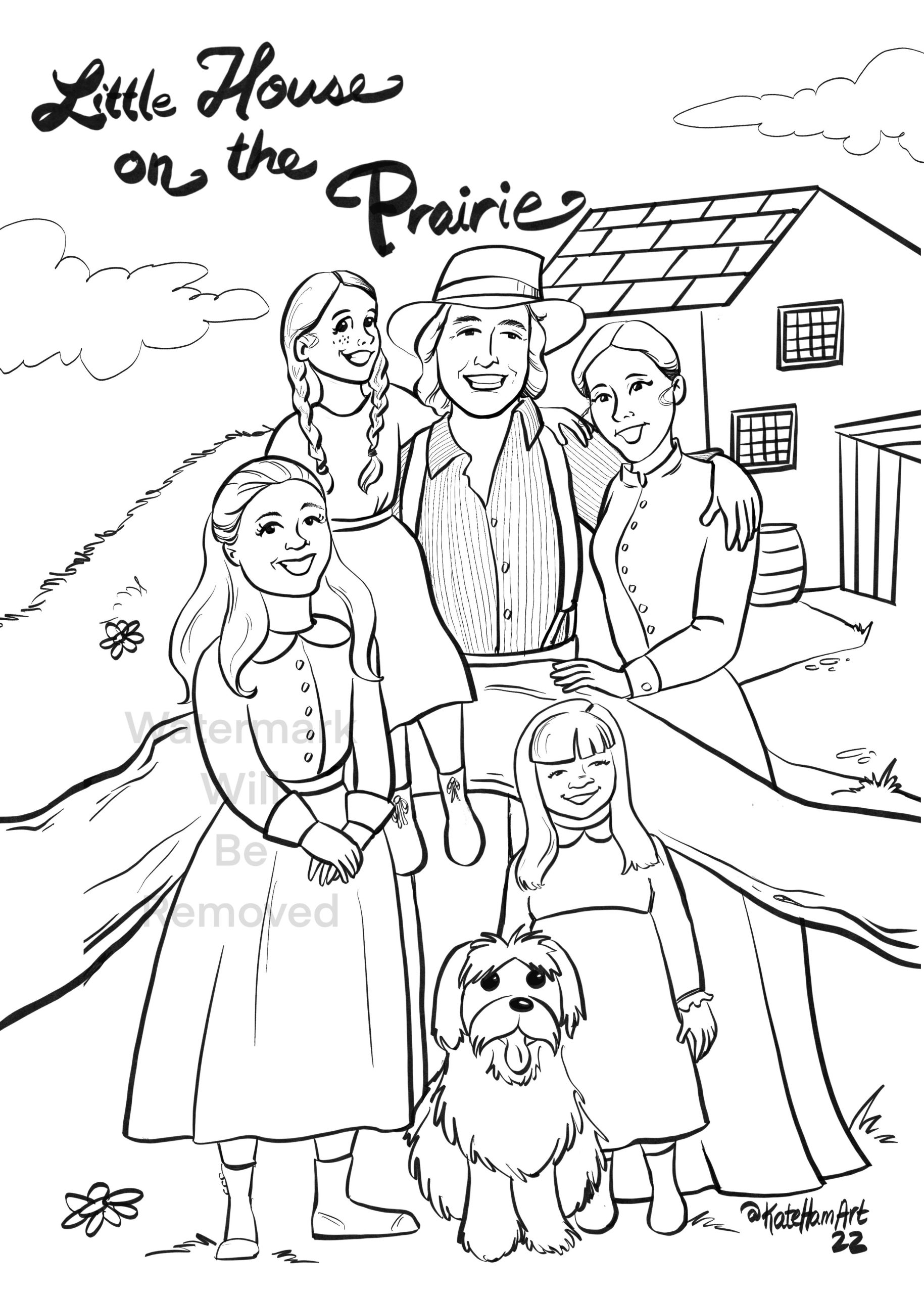 Little House On The Prairie Coloring Page