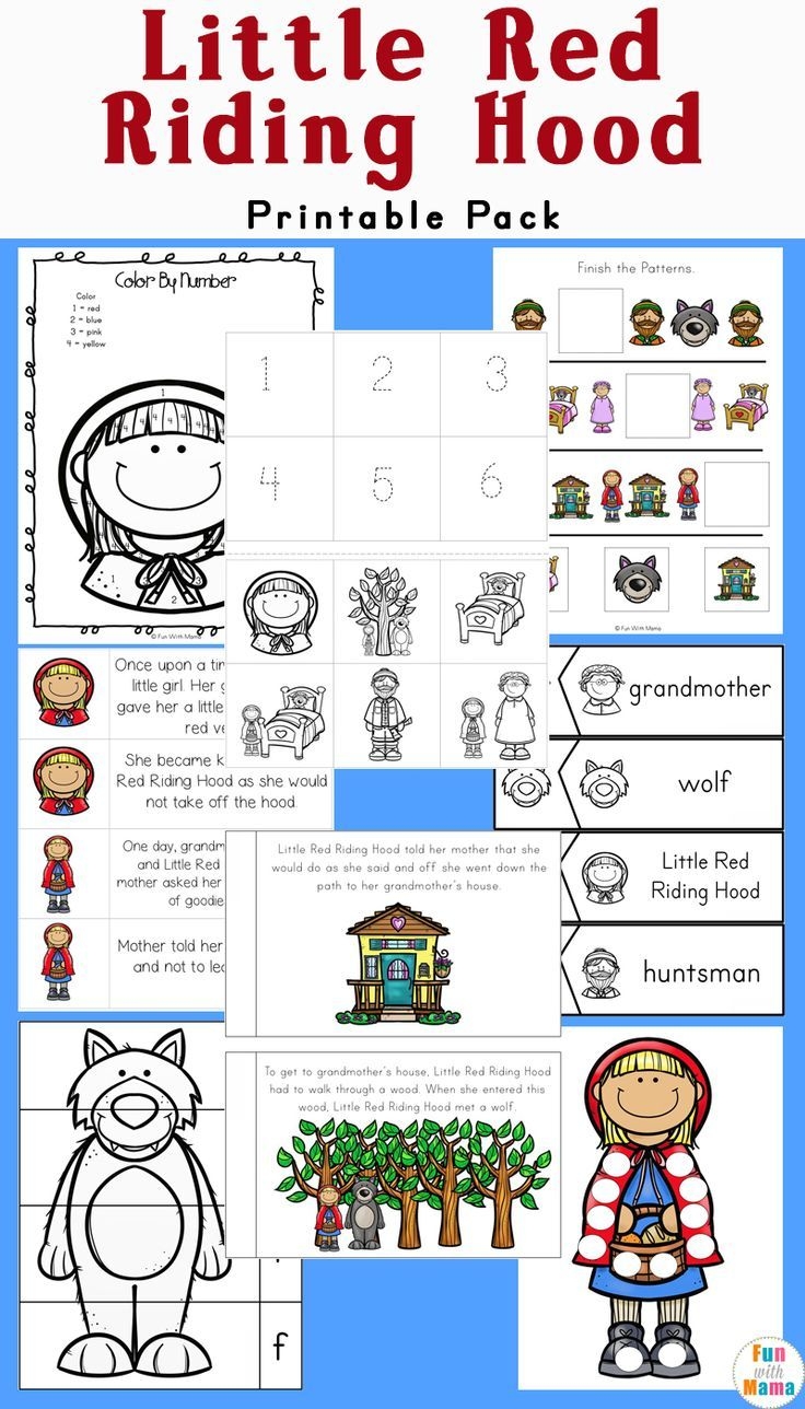 Little Red Riding Hood Printables And Activities Pack