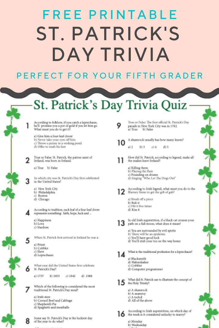 Looking For St Patrick s Day Trivia See How Many Of These Questions You And Your Kids Can Answer The Rest Of These St Patrick s Day Facts Make For Great Research Practice free 