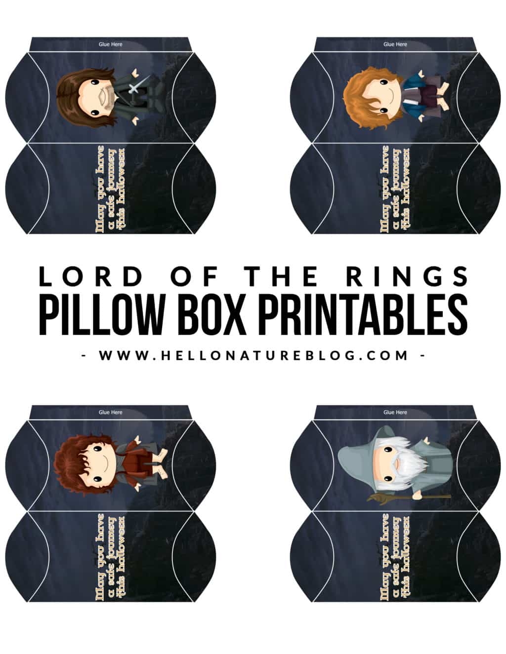 Lord Of The Rings Printables Pillow Boxes And Lollipop Covers Bird s Eye Meeple