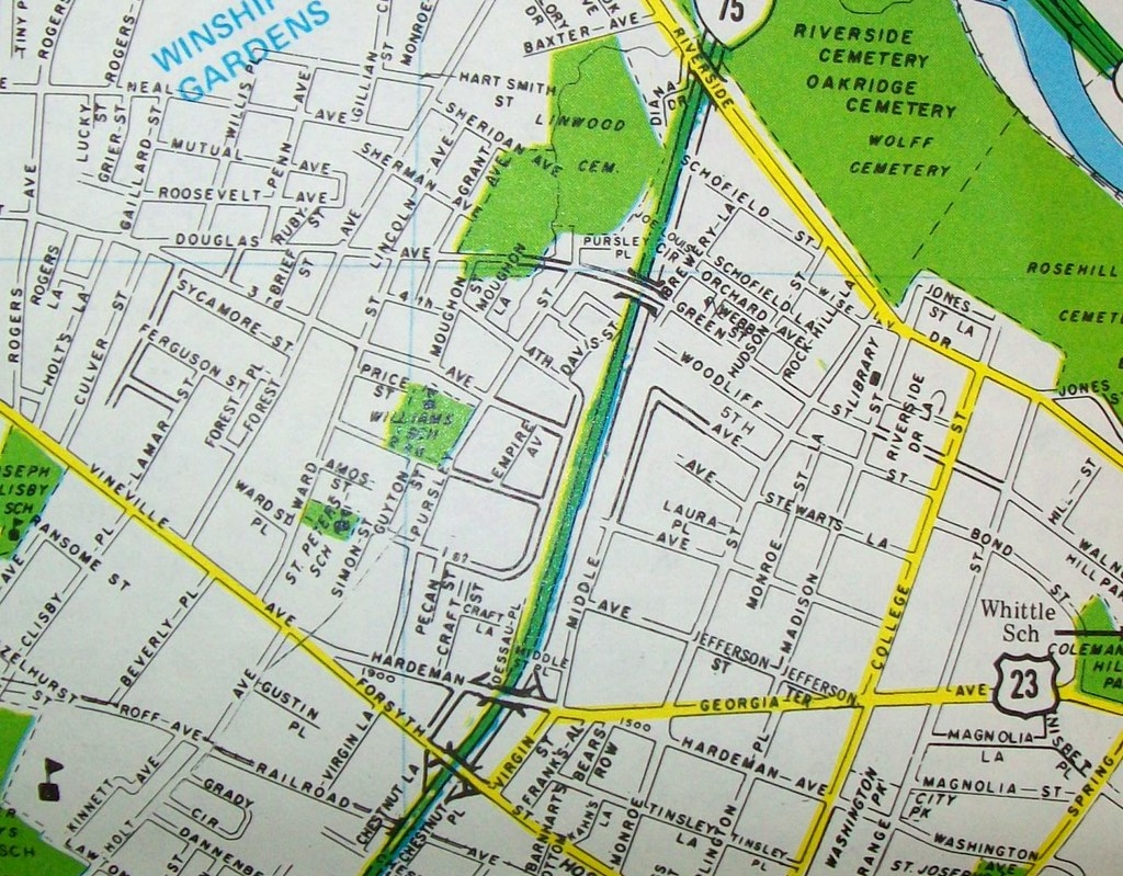 Macon GA 1965 Map By Dolph Map Co Published For A Local M Flickr