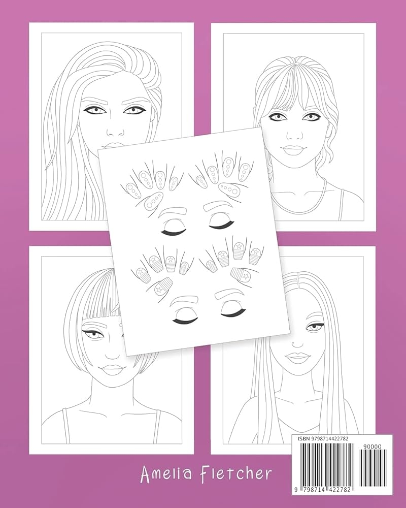 Makeup And Nails Coloring Book Practice On Beautiful Face And Nail Charts Colored Pencils And Makeup Gift For Kids Teens And Mom Let The Glamour Artist In You Out Fletcher Amelia 9798714422782 