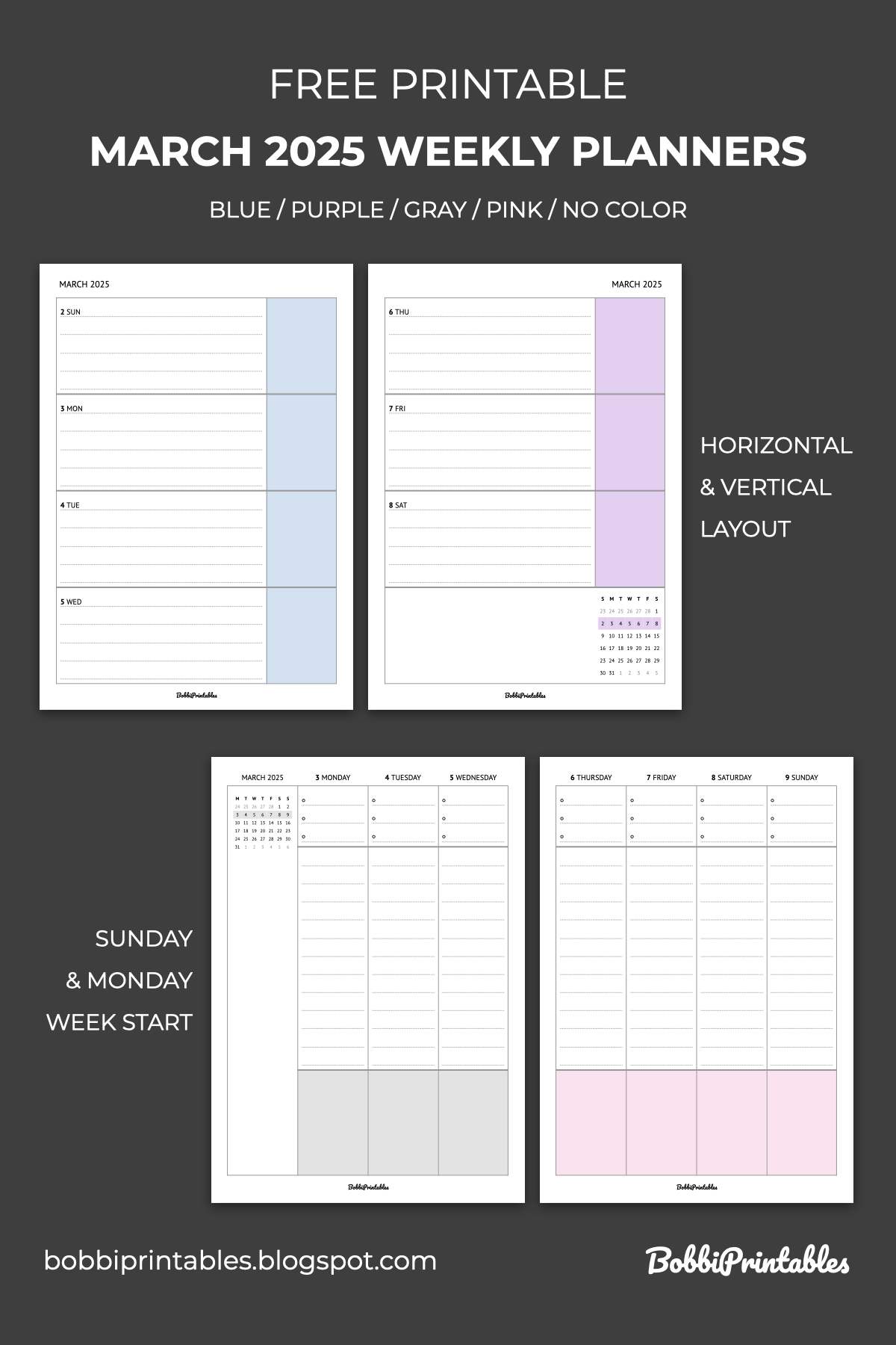 Free Printable 5 X 8 Planner Pages