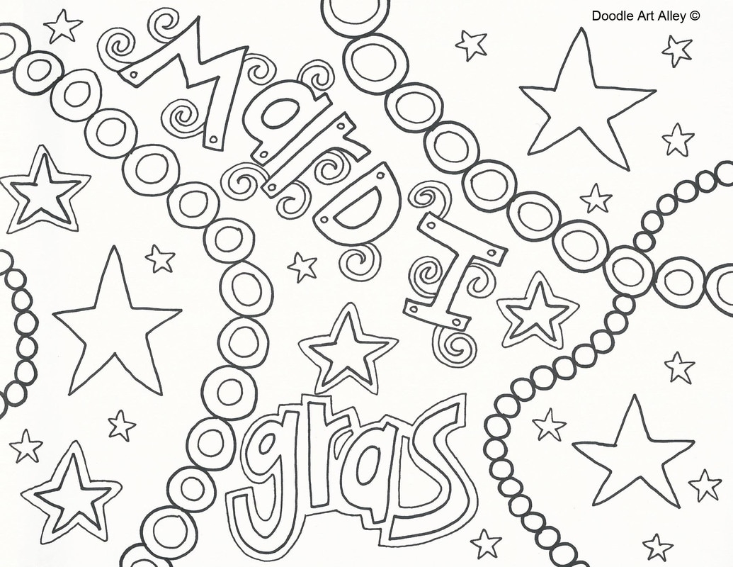 Mardi Gras Coloring Sheets Printable
