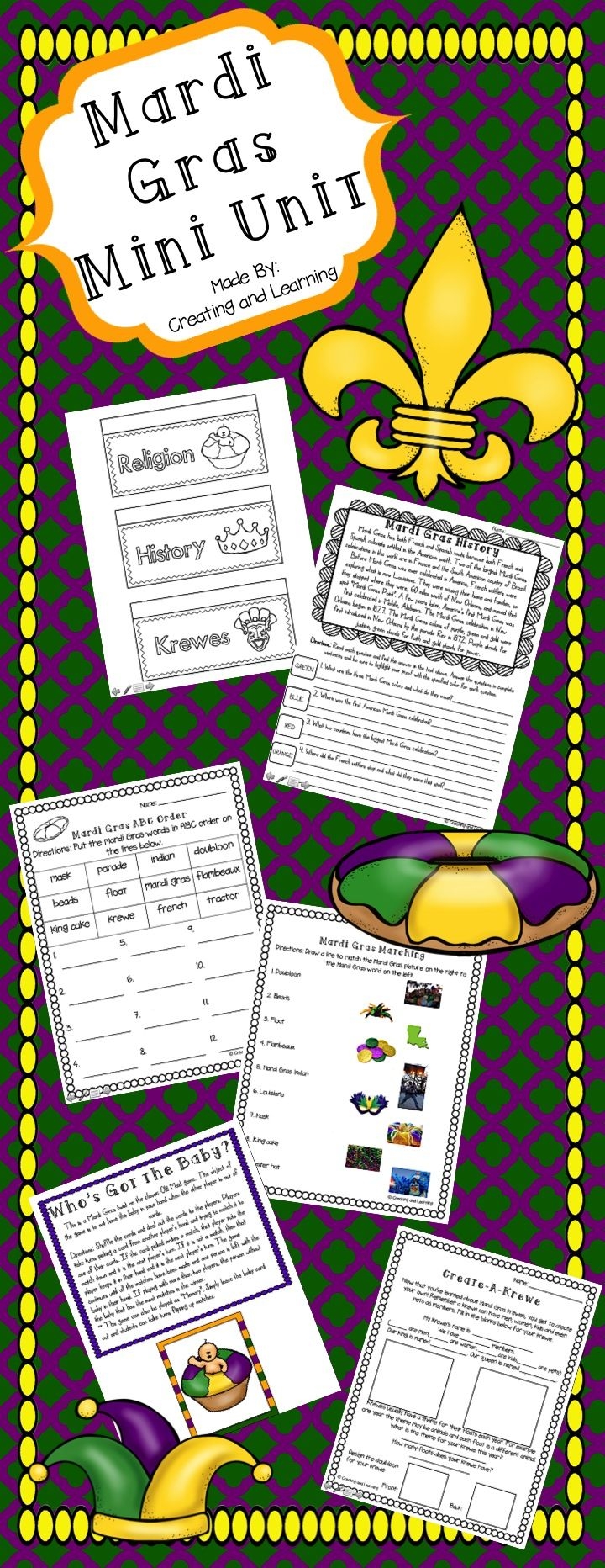 History Of Mardi Gras Printable