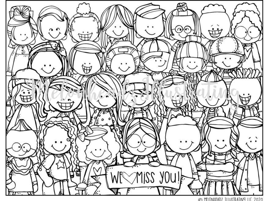 MelonHeadz FREE We Miss You Coloring Page Printable