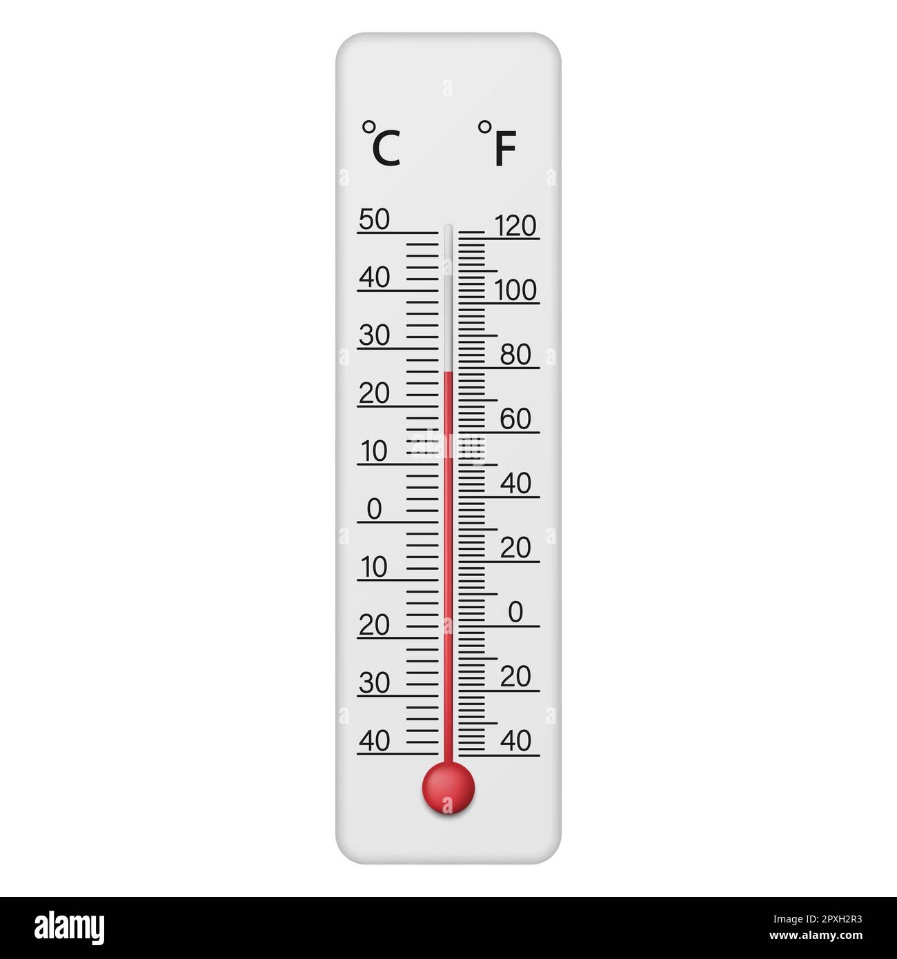 Meteorological Thermometer Fahrenheit And Celsius For Measuring Air Temperature Vector Illustration Eps 10 Stock Vector Image Art Alamy