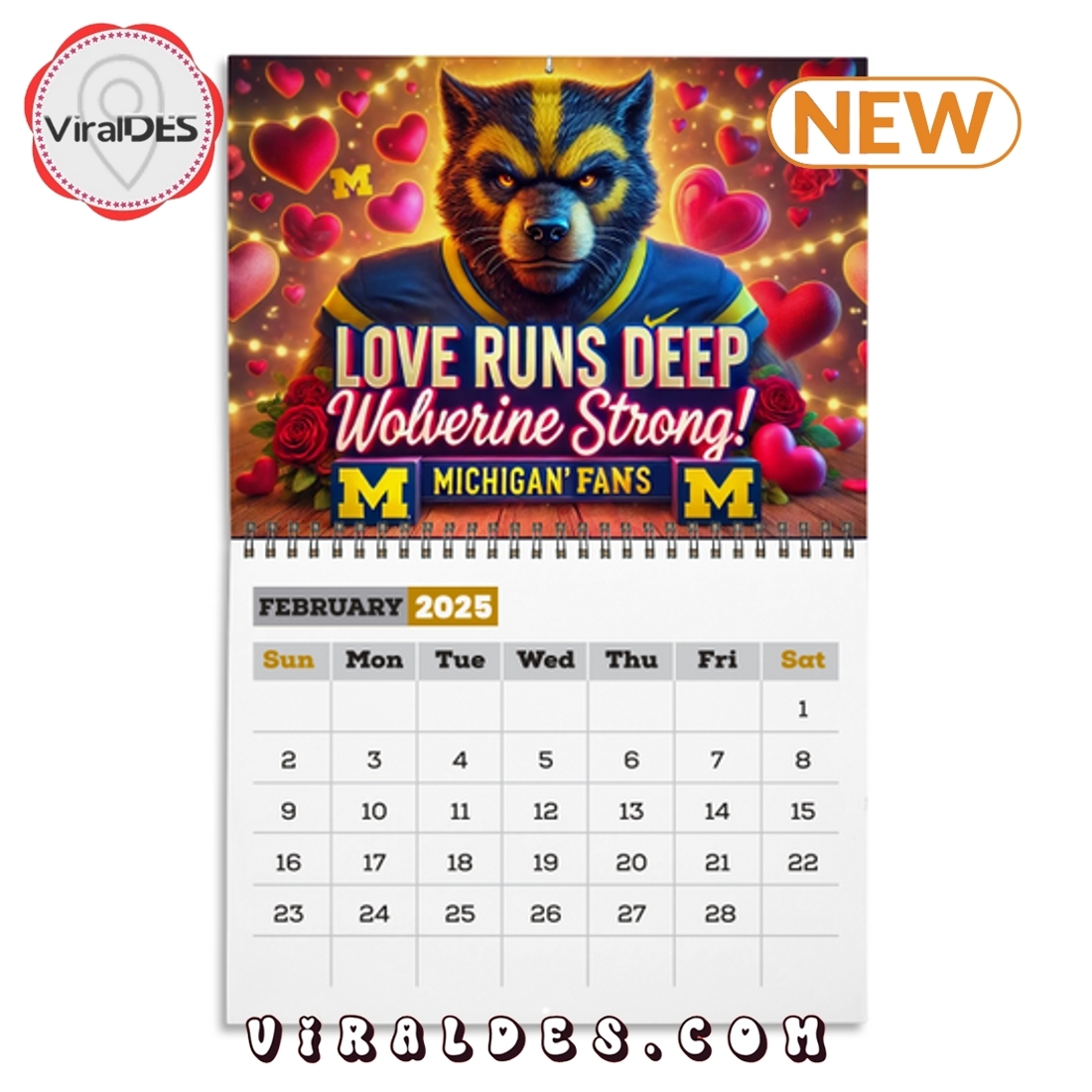 Michigan Wolverines Football 2025 Calendar Viraldes Store