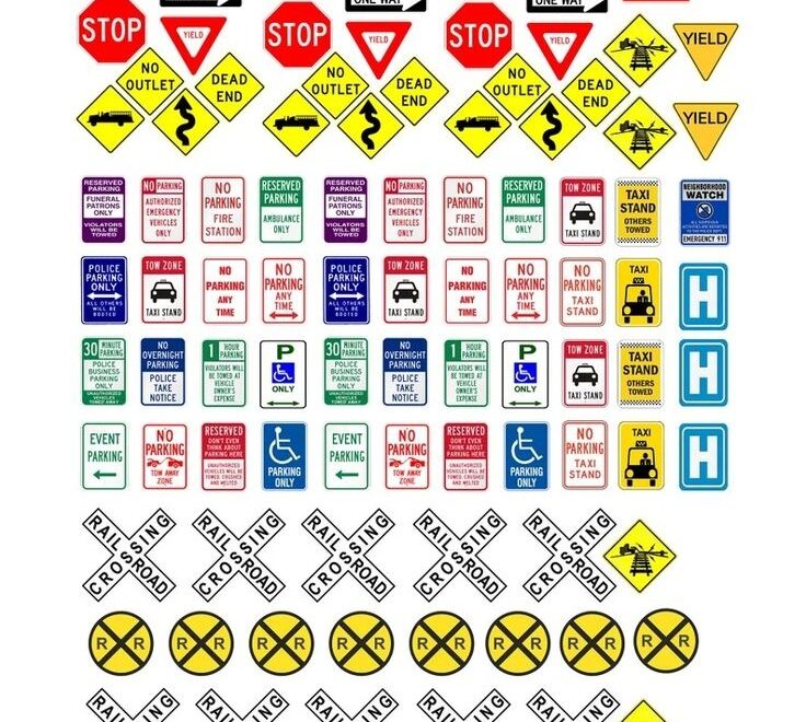Miniature 1 87 HO Scale Model Street Railroad Crossing Signs Etsy