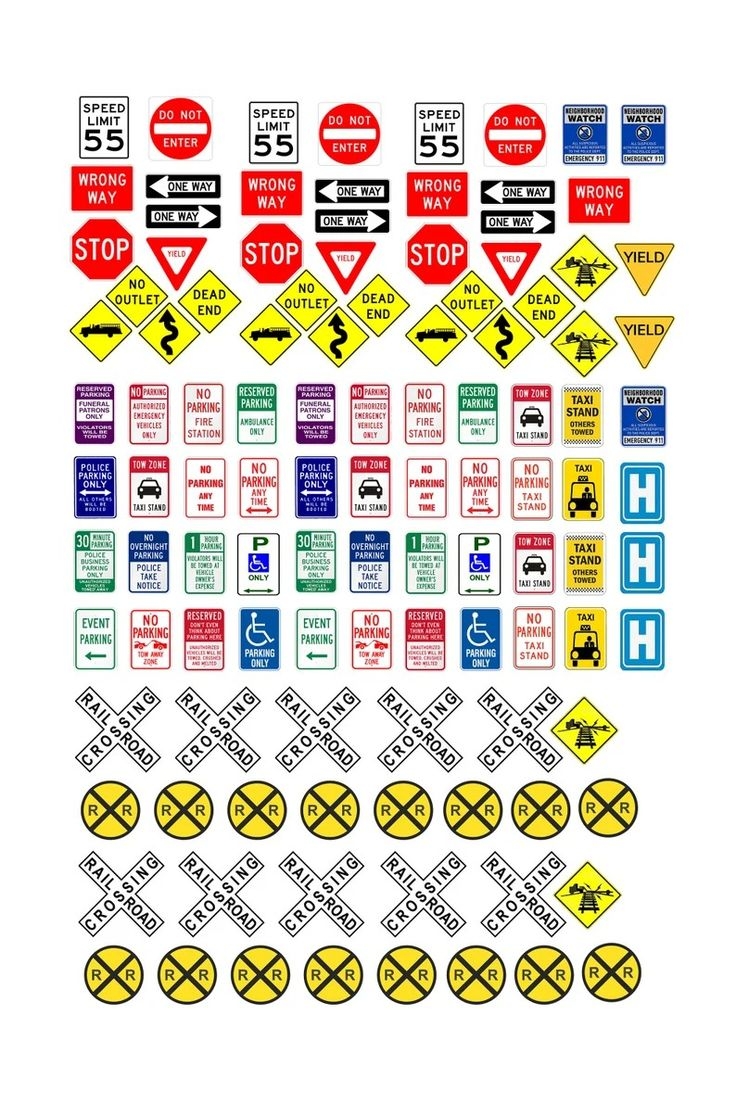 Miniature 1 87 HO Scale Model Street Railroad Crossing Signs Etsy