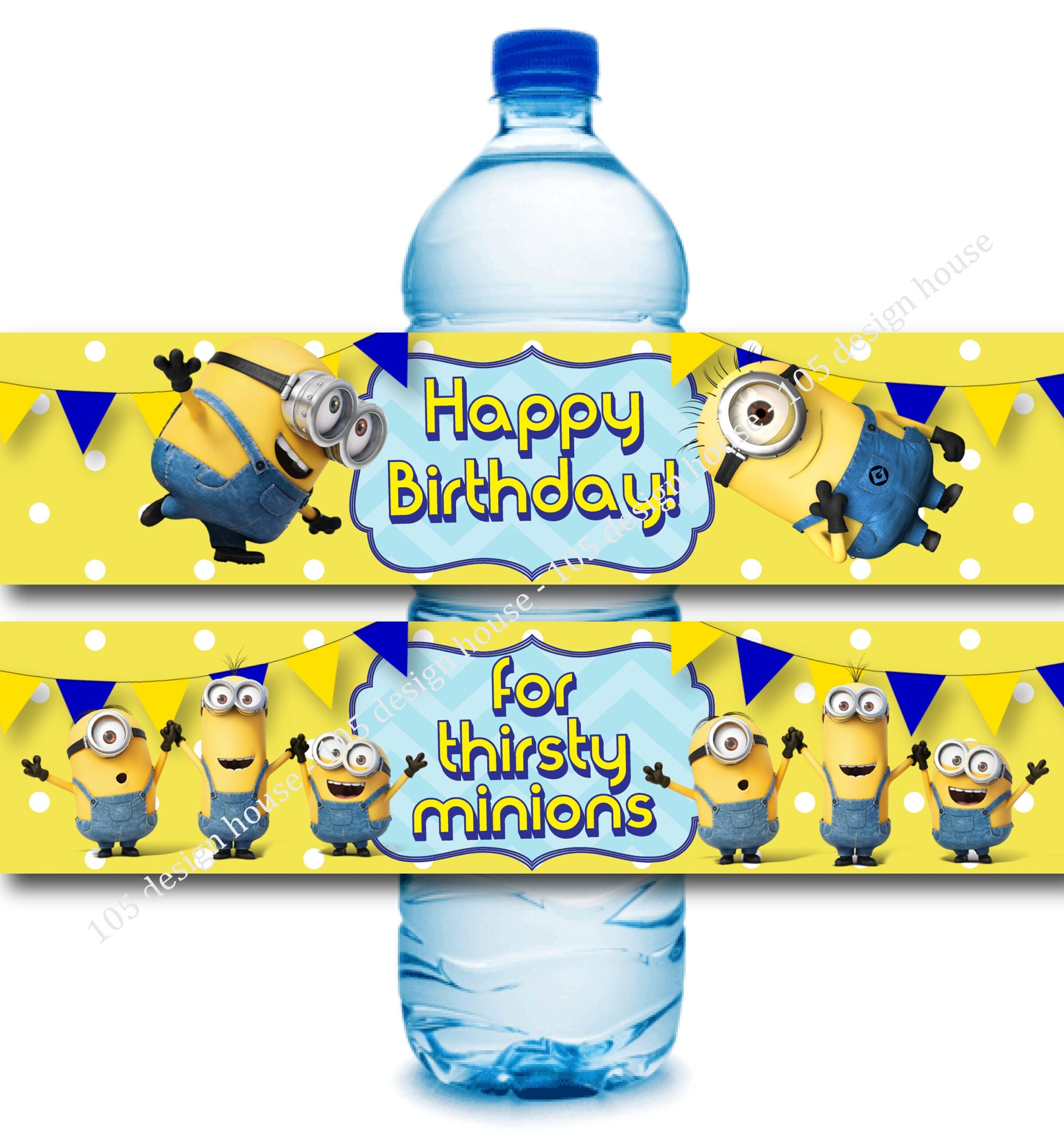 Minion Water Bottle Label Printable INSTANT DOWNLOAD Minion Birthday Minion Printable Minion Party Minion Label Etsy