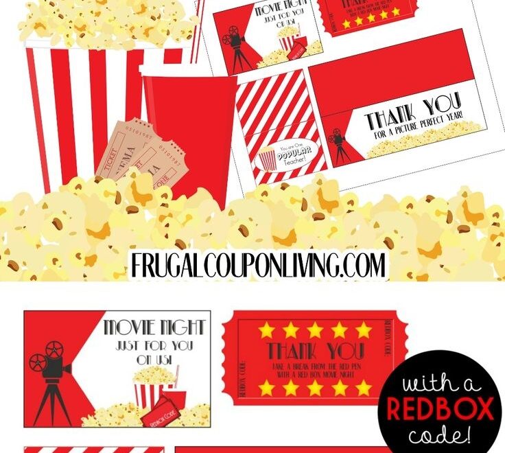 Movie Night Teacher Appreciation Gift With FREE Printables