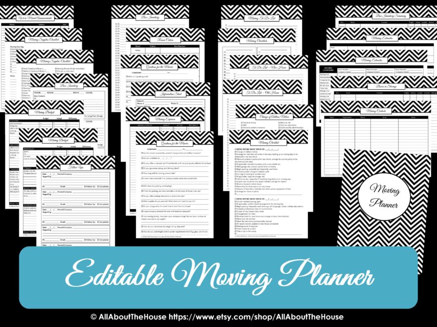 Moving Planner Editable All About Planners