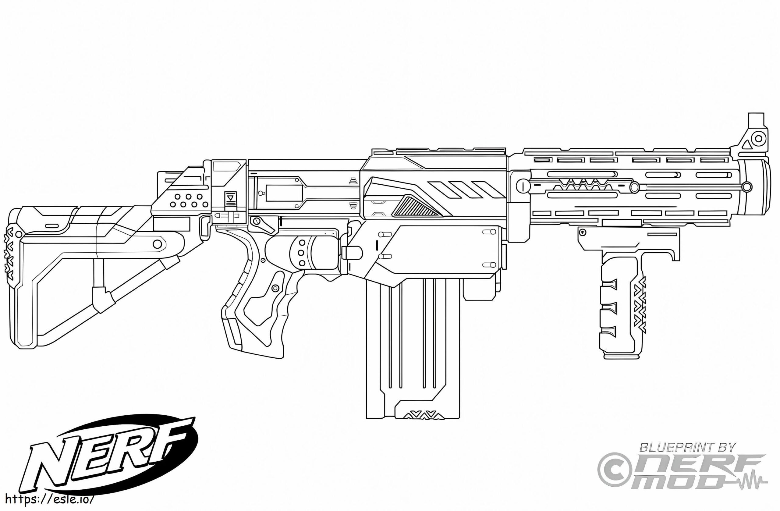 Nerf Gun 4 Coloring Page
